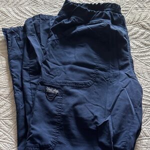 Cherokee Womens Dark Blue Navy Scrub Pants